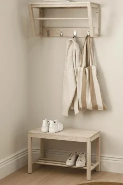 Best Ellos Home Bænk / skohylde Stripe Mat sand mat sand