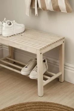 Best Ellos Home Bænk / skohylde Stripe Mat sand mat sand