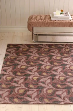 Sale Ellos Home Bomuldsgulvtæppe Floral Lyserød