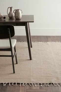 Best Ellos Home Bomuldstæppe Flora Beige