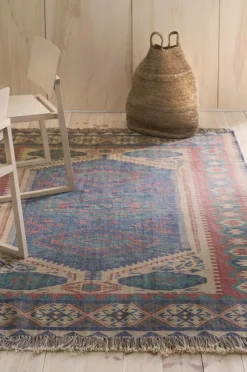 Sale Ellos Home Bomuldstæppe Bali Blå