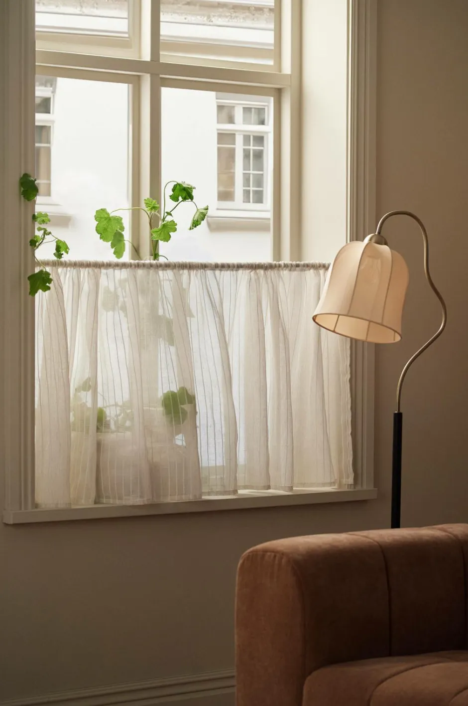 Best Ellos Home Café-gardin Cornelia Bottom Curtain Beige