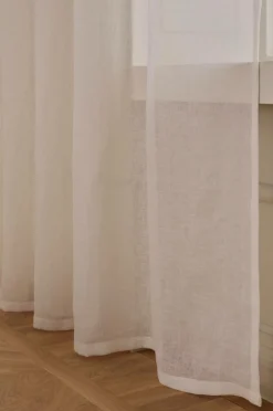 Best Ellos Home CLEO skræddersyet linnedgardin Naturlig hvid