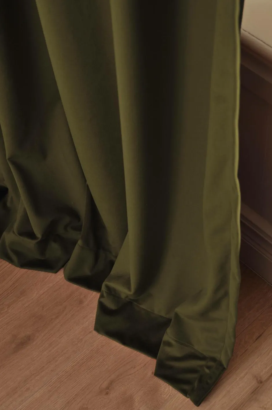 Sale Ellos Home DEMI skræddersyet fløjlsgardin Khaki