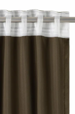 Sale Ellos Home DEMI skræddersyet fløjlsgardin Khaki