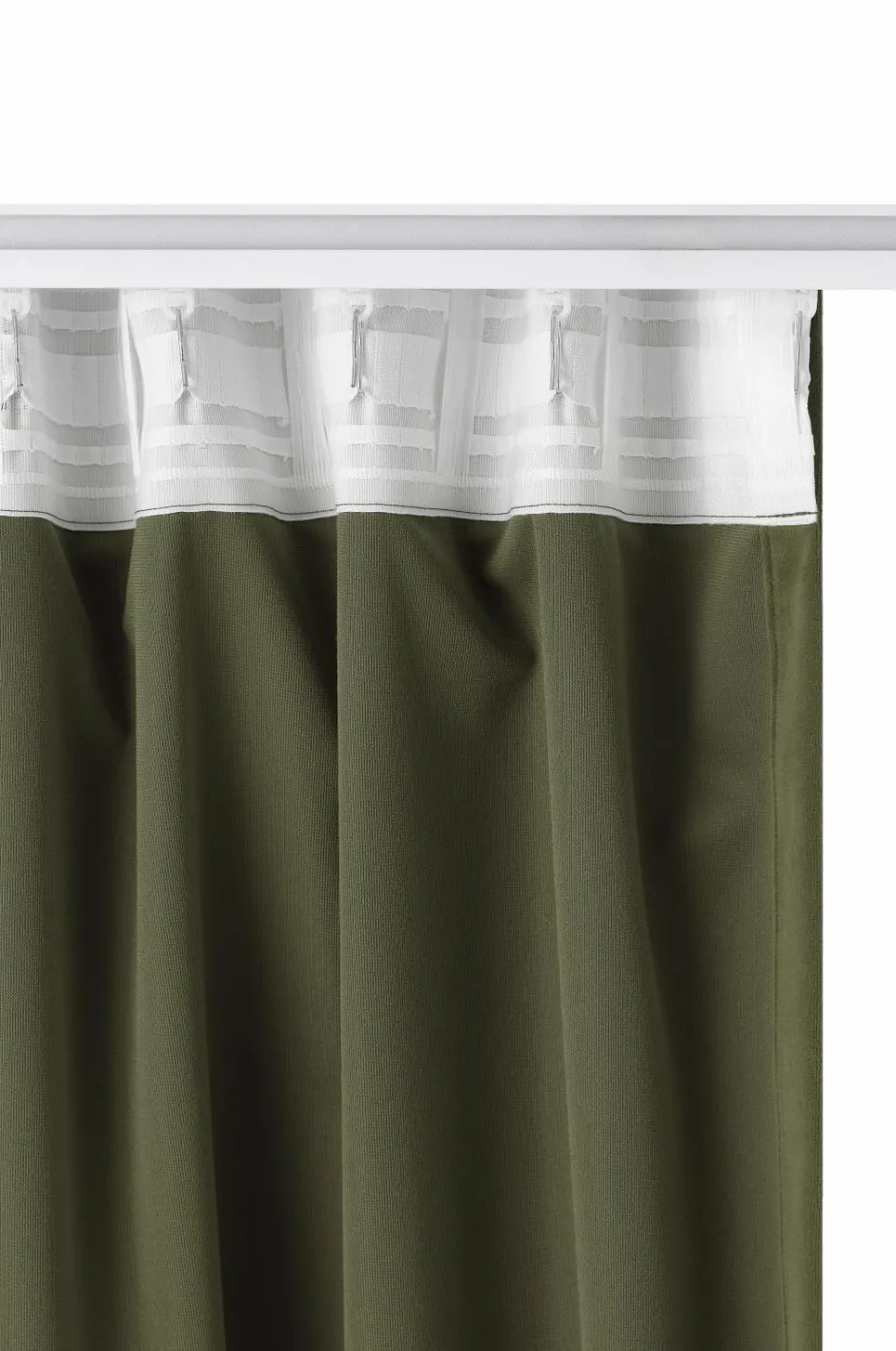 Sale Ellos Home DEMI skræddersyet fløjlsgardin Khaki