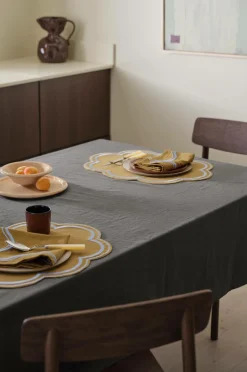 Discount Ellos Home Dug Elly i genanvendt halvlinned Åskgrå
