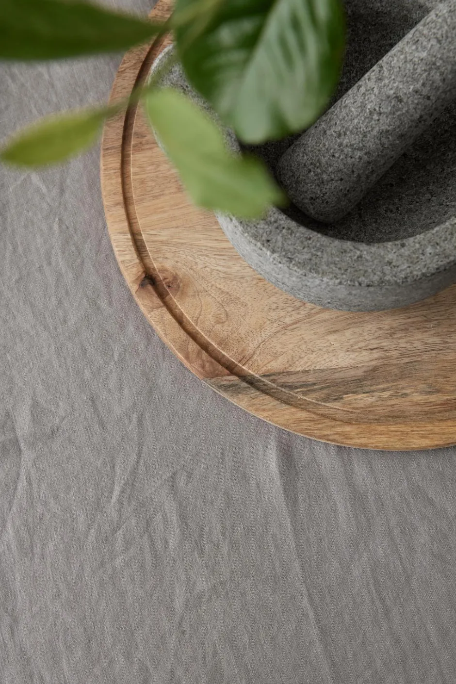 Hot Ellos Home Dug Malva i 100% hør 140x140 cm Grå