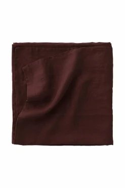 Outlet Ellos Home Dug Malva i 100% hør 140x140 cm Bourgogne