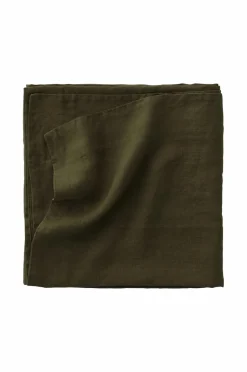 Online Ellos Home Dug Malva i 100% hør 140x140 cm Mørk olivengrøn