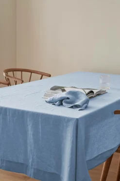 Online Ellos Home Dug Malva i 100% hør Himmelblå