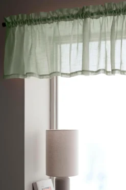 New Ellos Home Gardinkappe Lara Grøn mat sort