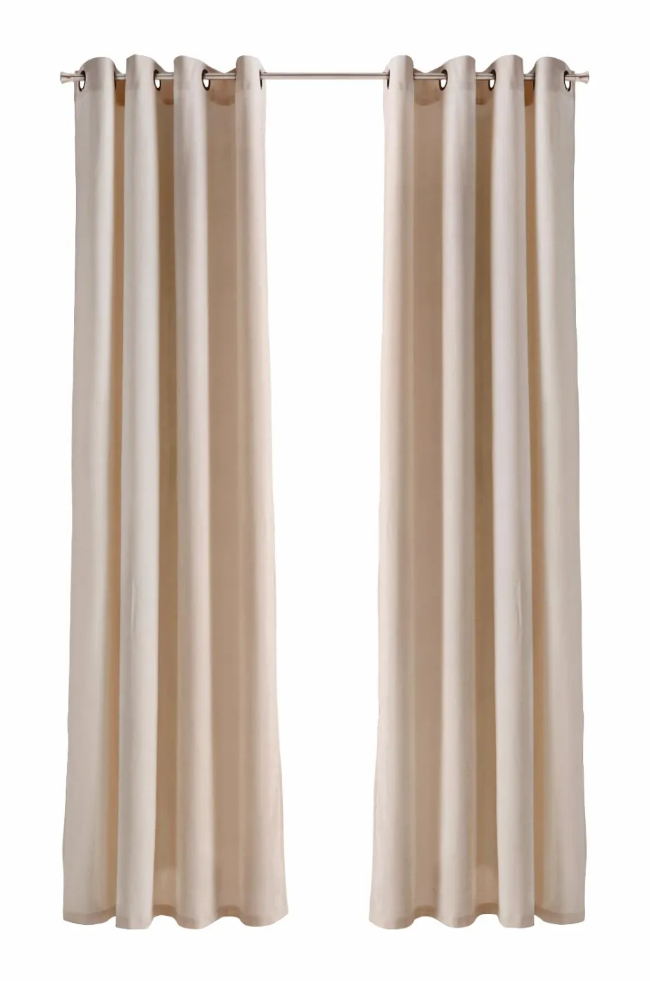 Clearance Ellos Home Gardinlængde med sejlringe Nora i velour, 2-pak BEIGE