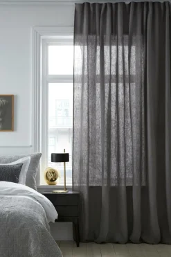 Online Ellos Home Gardinlængde med rynkebånd Pembroke Wide i hør, 1-stk Grå