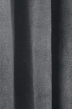 New Ellos Home Gardinlængde med sejlringe Nora i velour, 2-pak Grå