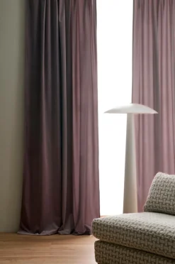 Clearance Ellos Home Gardinlængde med multibånd Nora i velour, 2-pak Purple