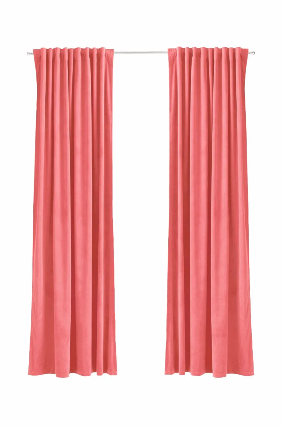 Hot Ellos Home Gardinlængde med multibånd Nora i velour, 2-pak Rosa