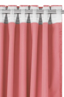 Hot Ellos Home Gardinlængde med multibånd Nora i velour, 2-pak Rosa