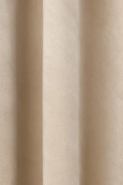 Best Ellos Home Gardinlængde med multibånd Nora i velour, 2-pak BEIGE