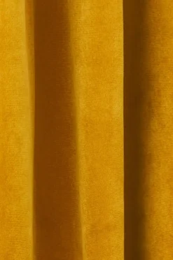 Clearance Ellos Home Gardinlængde med sejlringe Nora i velour, 2-pak Gul