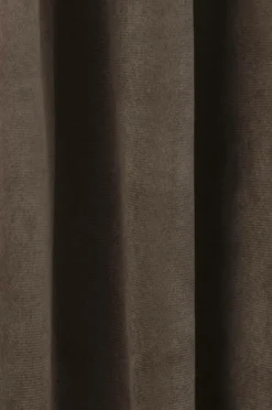 New Ellos Home Gardinlængde med multibånd Nora i velour, 2-pak Brun
