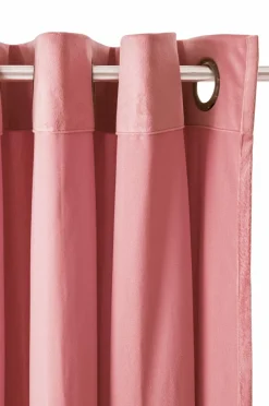 Clearance Ellos Home Gardinlængde med sejlringe Nora i velour, 2-pak Rosa