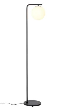 Discount Ellos Home Gulvlampe Widar Sort/opalhvid