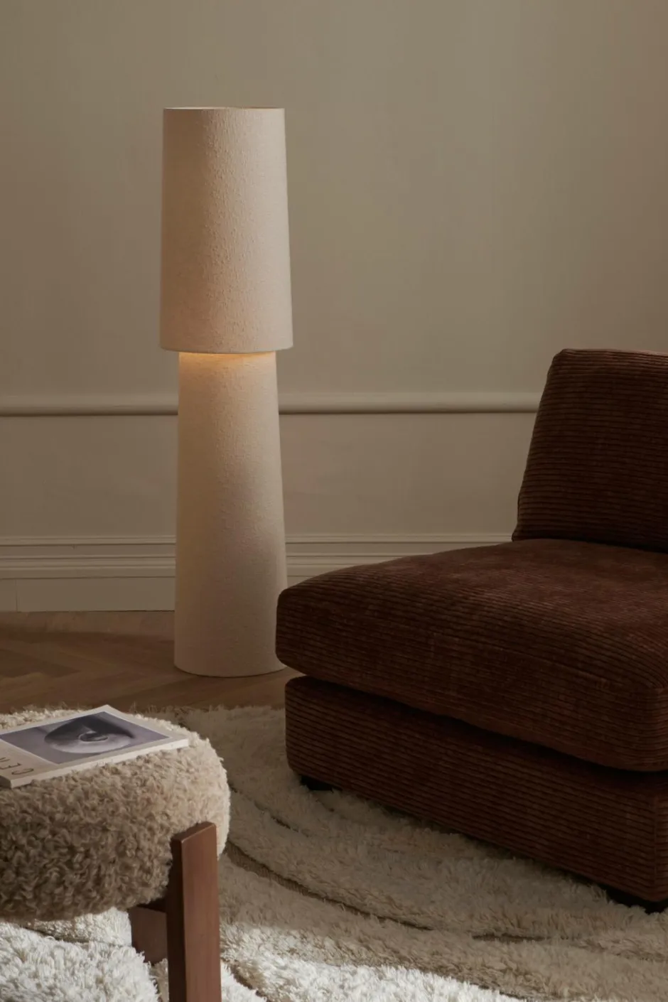 Sale Ellos Home Gulvlampe Philo højde 119 cm Natural