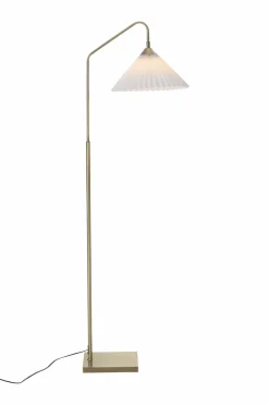 Outlet Ellos Home Gulvlampe Kate Offwhite/antikmessing