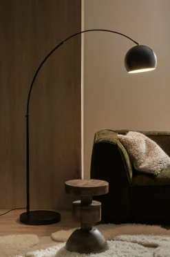 Outlet Ellos Home Gulvlampe Canon Black, Black Chrome