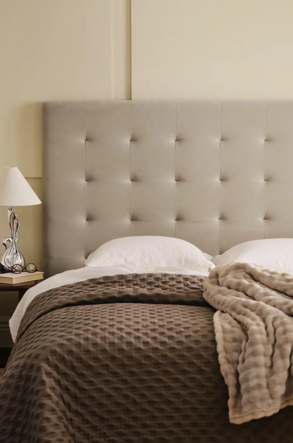 Outlet Ellos Home Hovedgærde Easy Tufted Beige farve