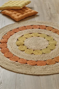Discount Ellos Home Jutetæppe Manarola Multiyellow - Yellow: Cream Gold 13-0739tcx and Orange Tomato Cram 16-1348tcx