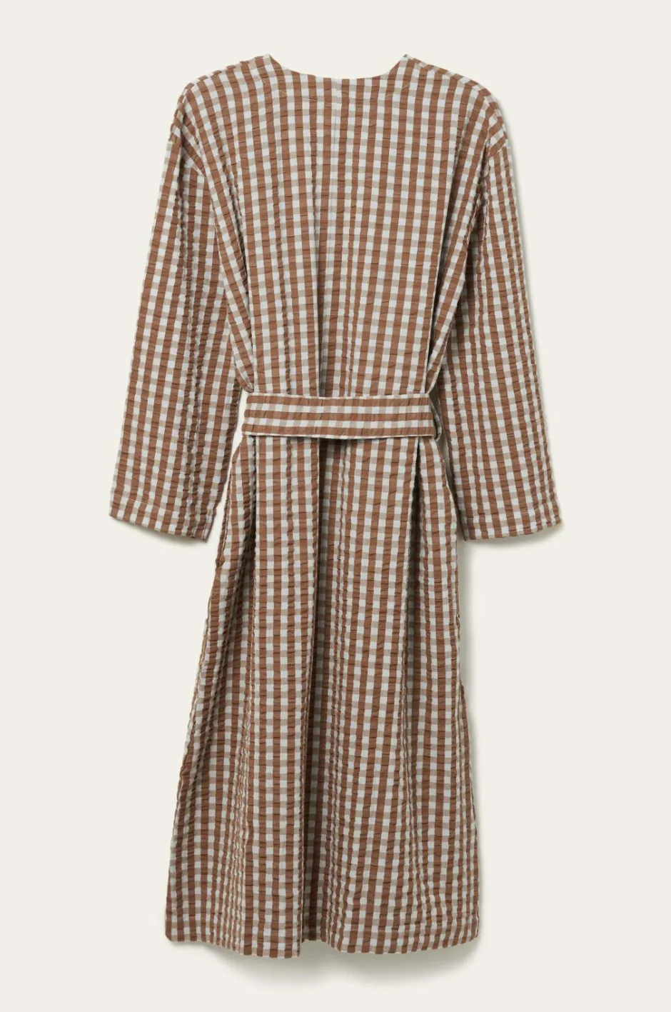 Discount Ellos Home Kimono Nell Check Kimono Lyseblå/brun