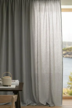 New Ellos Home LEAH skræddersyet linnedgardin Grå