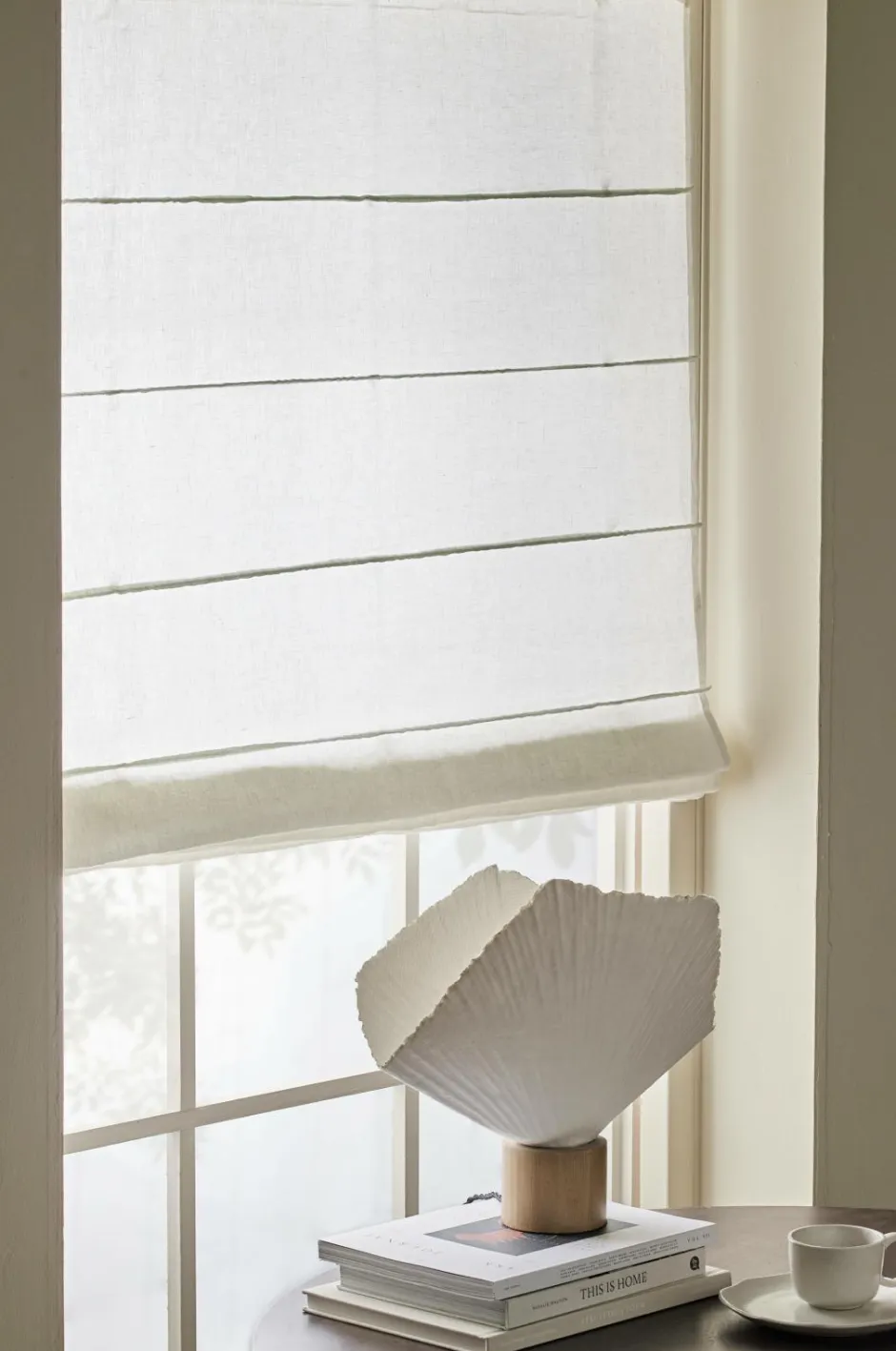 Outlet Ellos Home Liftgardin Malva Mat hvid hvid
