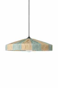 Clearance Ellos Home Loftlampe Bernice Ø 50 cm Naturlig / lyseblå