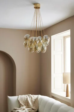 Ellos Home Loftlampe Amber Messing/amber