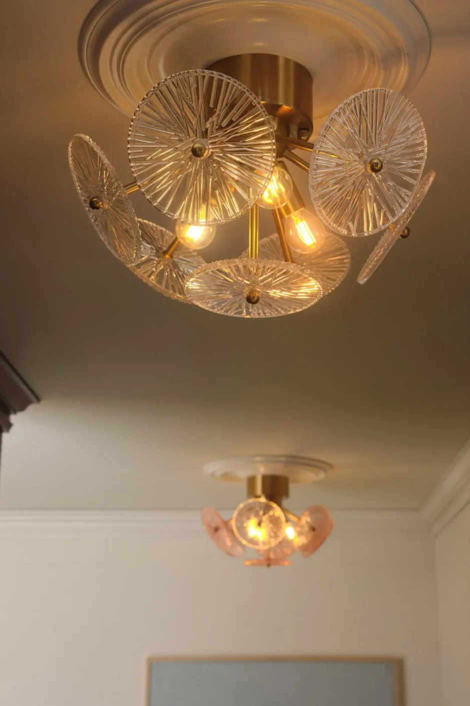 Best Ellos Home Loftplafond Cinelle Messing/klarglas