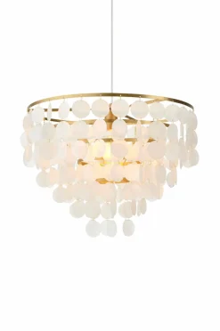 Discount Ellos Home Loftslampe Seashell Messing/opal hvid