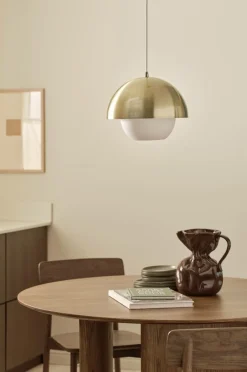 Sale Ellos Home Loftslampe Orion Antique Brass/ Opal White