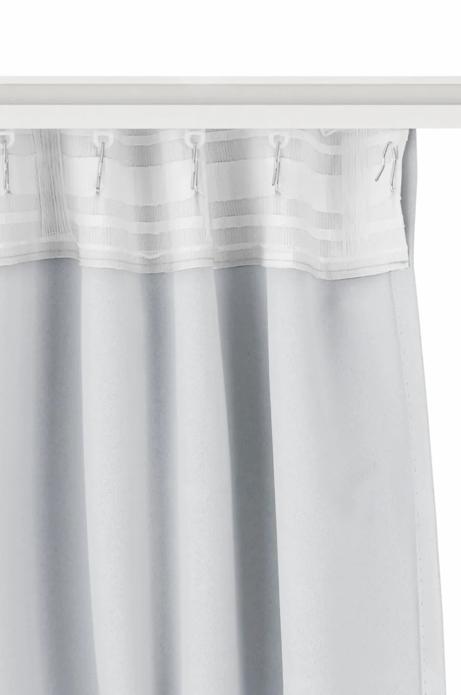 Discount Ellos Home Mørklæggende gardin Elena Wide, ekstra bredt Gråhvid