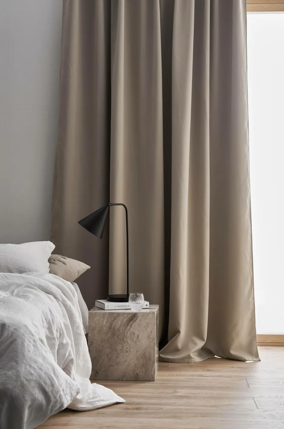 Ellos Home Mørklæggende gardin Elena Wide, ekstra bredt BEIGE