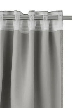 Clearance Ellos Home Mørklægningsgardin Iben med multibånd, 1 stk. Light grey (Cool grey)