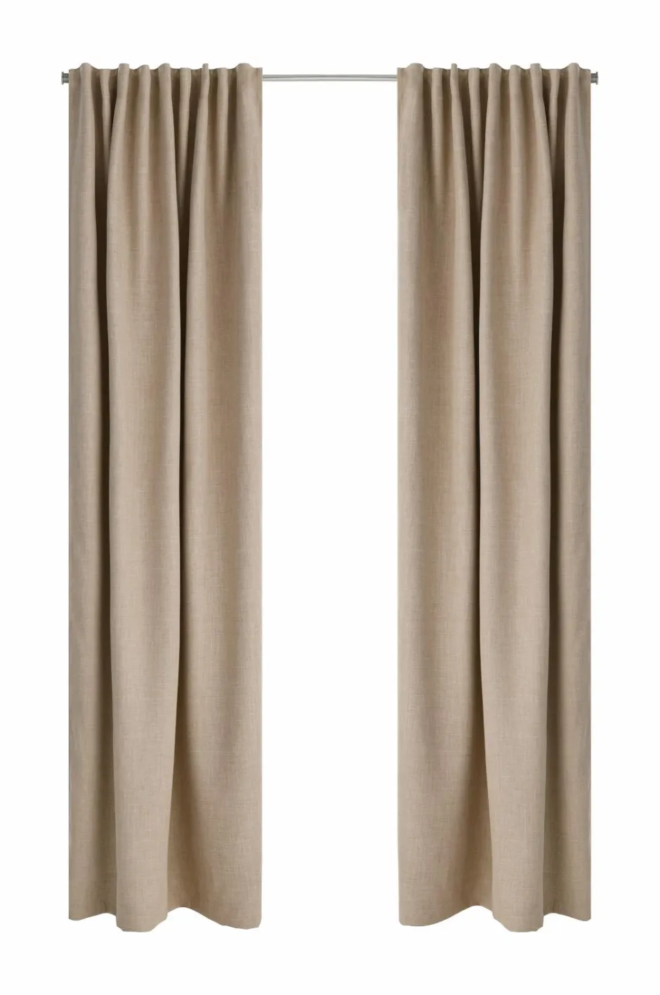 Online Ellos Home Mørklægningsgardin Iben med multibånd, 1 stk. Beige