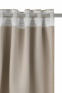 Online Ellos Home Mørklægningsgardin Iben med multibånd, 1 stk. Beige