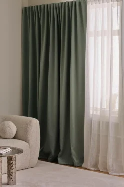 Discount Ellos Home Mørklægningsgardin Maida Wide ekstra bred 1 stk. Grøn