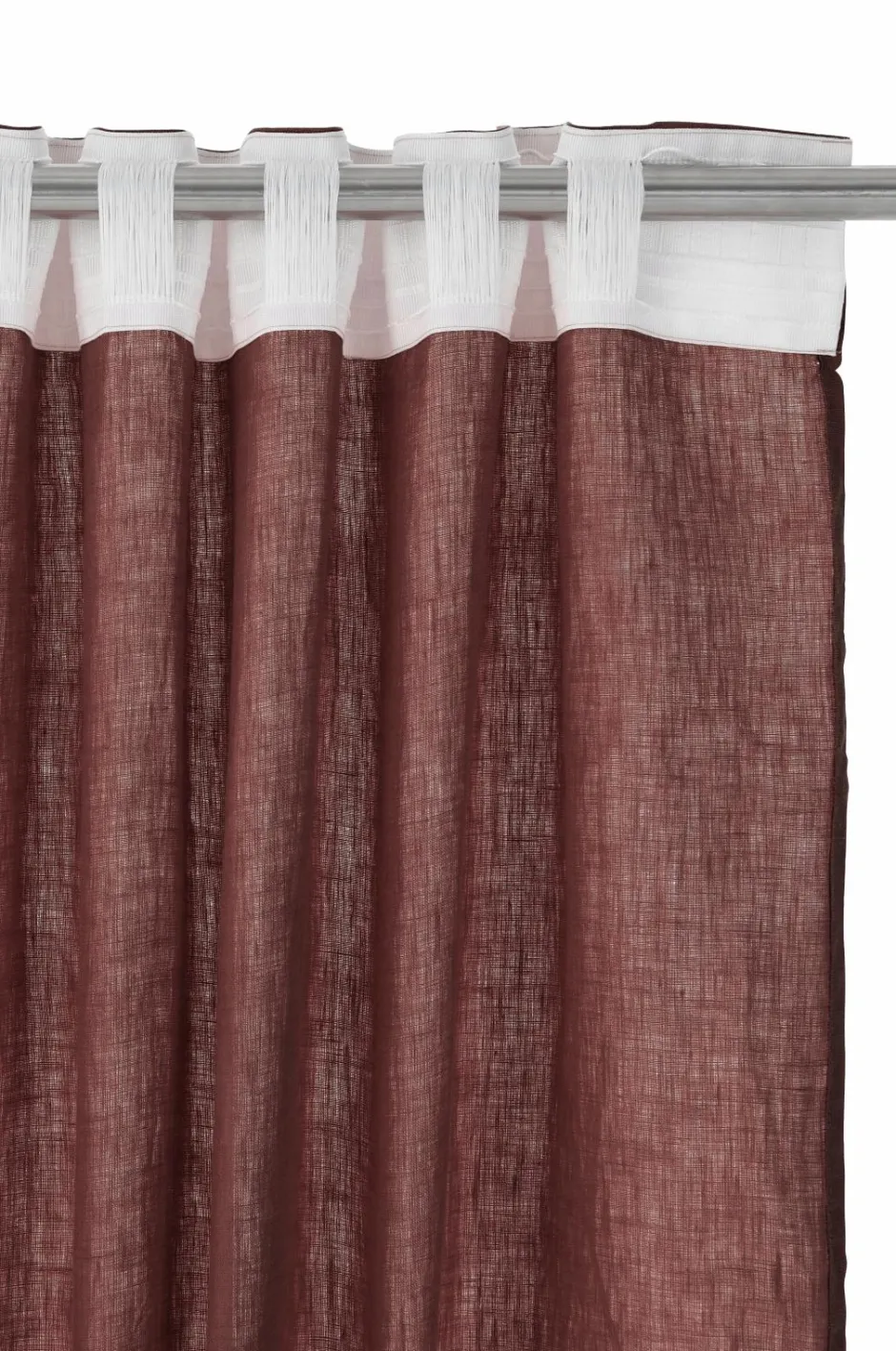 Clearance Ellos Home Multibåndslængde Malva Wide ekstra bred, 1 stk. i 100% hør Mørk vinrød