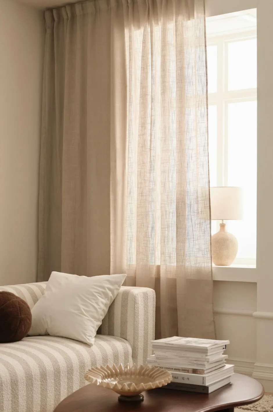 Best Ellos Home Multibåndsgardin Dianne Wide ekstra bred 1-pak Beige