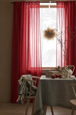 Outlet Ellos Home Multibåndsgardin Lovisa 2-pak Rød