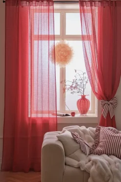 Sale Ellos Home Multibåndsgardin Edda 2-pak Rød
